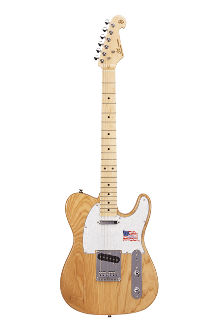 SX TELE ELEC GUITAR ASH BODY NATURAL