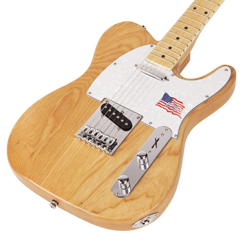 SX TELE ELEC GUITAR ASH BODY NATURAL