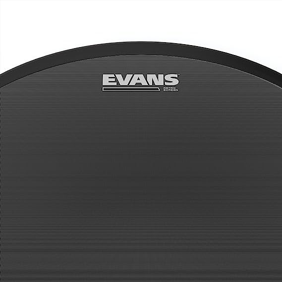 Evans BD22SCR Retro Screen Black 22" Drumhead
