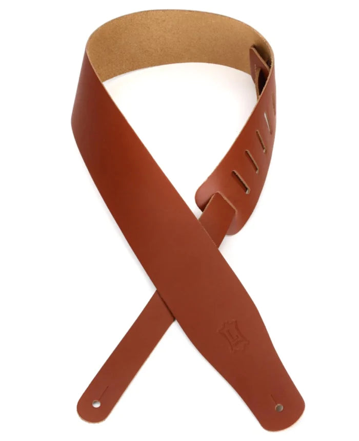 LEVY 2.5 LEATHER GTR STRAP WALNUT