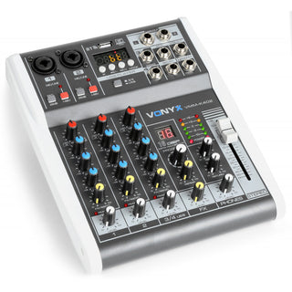 Vonyx VMM-K402 – 4 Channel Mixer w/ DSP/BT/MP3/USB/REC
