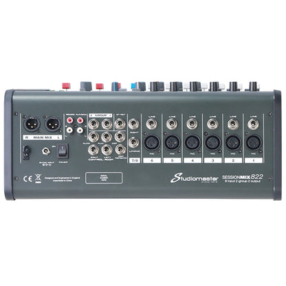STUDIOMASTER – SESSIONMIX822 6 CHANNEL MIC INPUT 2 CHANNEL STEREO INPUT