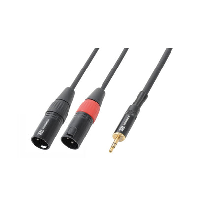 POWER DYNAMICS CONNEX – 1.5M SIGNAL LEAD 2X XLR M – 3.5M ST PLUG