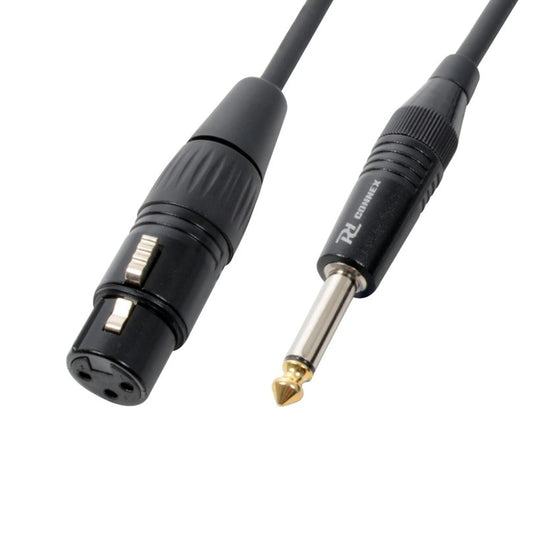 POWER DYNAMICS CONNEX – 3M SIGNAL LEAD XLR SOCKET – 6.3MM MONO JACK PLUG