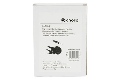CHORD – SLM-35 LAVALIER TIE-CLIP MICROPHONES FOR WIRELESS SYSTEM