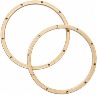 DW 14 10 LUG  PAIR WOOD HOOPS SNARE